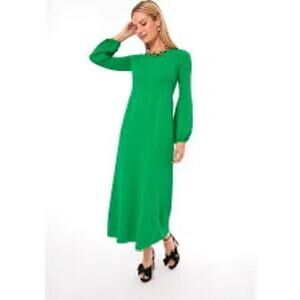 Tuckernuck Lennox Double Knit Green Dress nwot size medium emerald green 169$